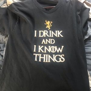 Black drinking shirt